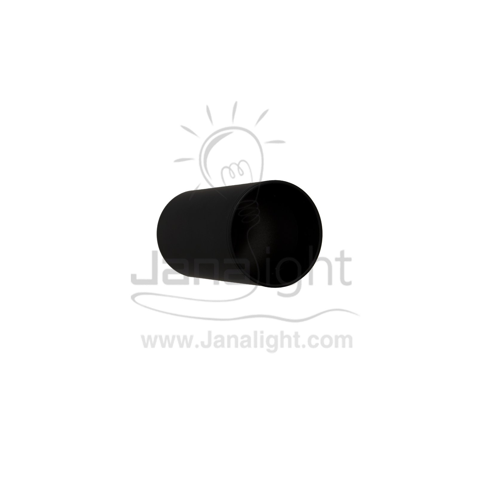 فريم سبوت سلندر مدور اسود فارغ رفيع 11سم ب6سم D55110A BK cylinder downlight frame black 11cm/6cm